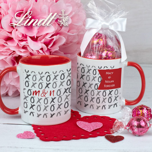 Personalized XOXO 11oz Mug with Lindt Truffles