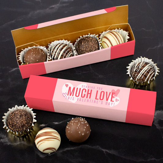 Valentine's Day 4pc Truffle Favor - Sending Much Love