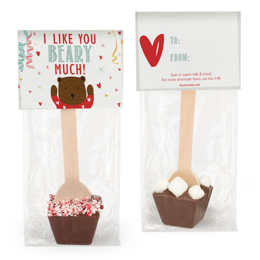 Personalized Valentine's Day I Like You Beary Much Hot Chocolate Spoon