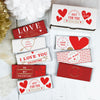 Valentine's Day Red Candy Belgian Chocolate Bars Gift Box (8 Pack)