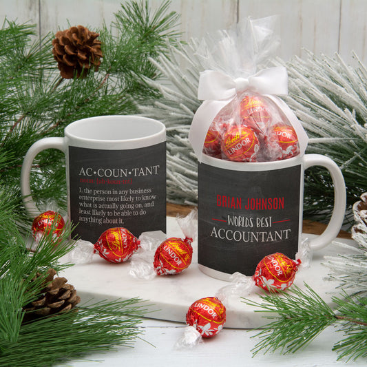 Personalized World's Best Accountant 11oz Mug with Lindt Truffles