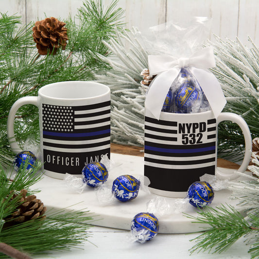 Personalized Police 11oz Mug with Lindt Truffles