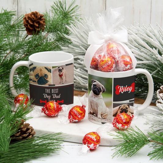 Personalized Best Dog Parent Ever 11oz Mug with Lindt Truffles