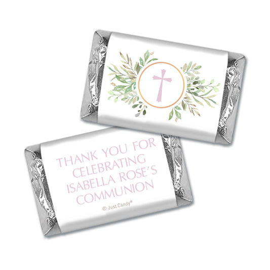 Personalized Greenery Communion Hershey's Miniatures