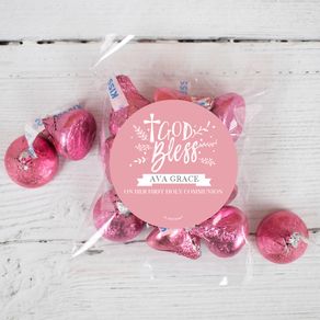 God Bless Floral Candy Bag with Hershey's Kisses