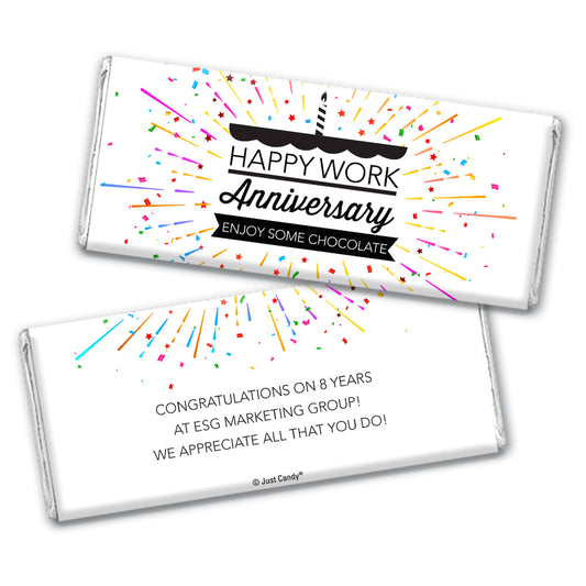 Personalized Work Anniversary Hershey's Milk Chocolate Bar & Wrapper