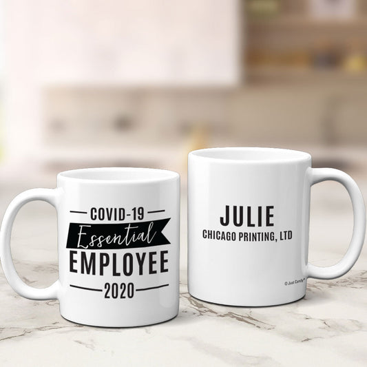 Personalized Covid-19 Essential Employee 11oz Mug Empty