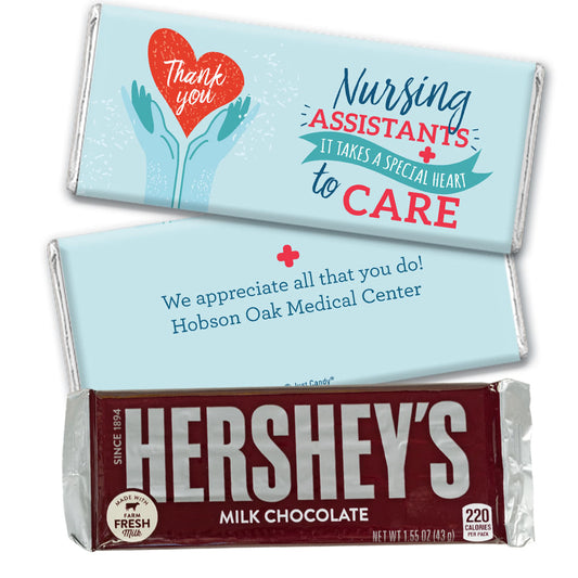 Nurse Appreciation Personalized Hershey's Milk Chocolate Bar Nurse Assistants' Care