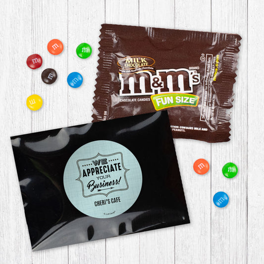 Personalized We Appreciate Your Business Milk Chocolate M&Ms