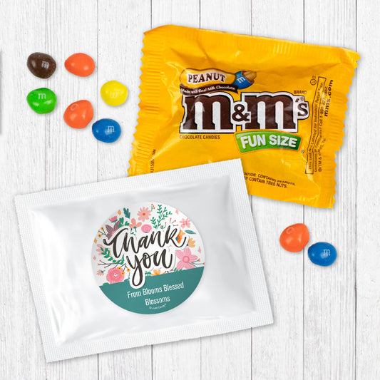 Personalized Thank You Spring Floral Peanut M&Ms