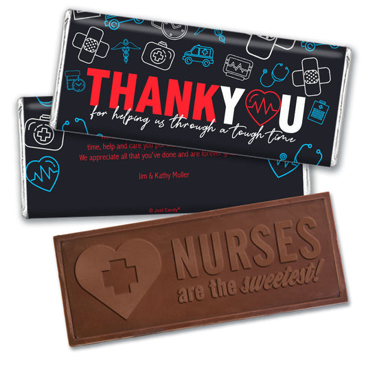 Personalized Medical Appreciation Embossed Chocolate Bar