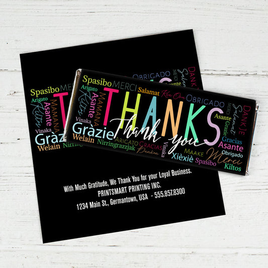 Personalized Thanks Language It's Crunch Time Chocolate Bar Wrappers Only