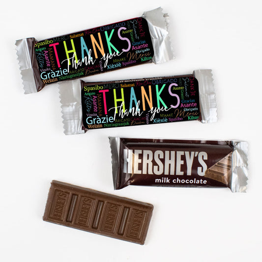 Thanks in Many Languages Hershey's Snack Size Milk Chocolate Bars - Pack of 44