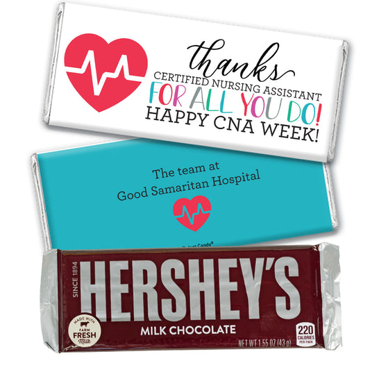 Nurse Appreciation Personalized Hershey's Milk Chocolate Bar CNA Week