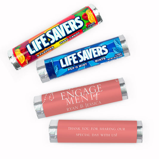 Personalized Celebrate Engagement Lifesavers Rolls (20 Rolls)