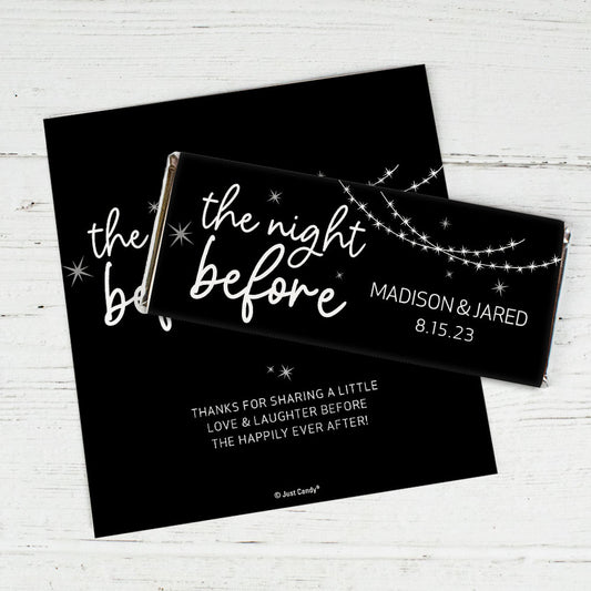 Personalized The Night Before Wedding Chocolate Bar Wrappers