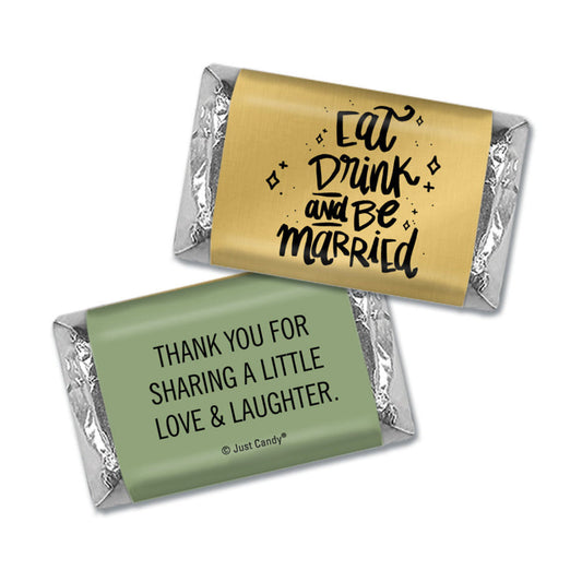 Personalized Eat-Drink-Married Wedding Hershey's Miniatures