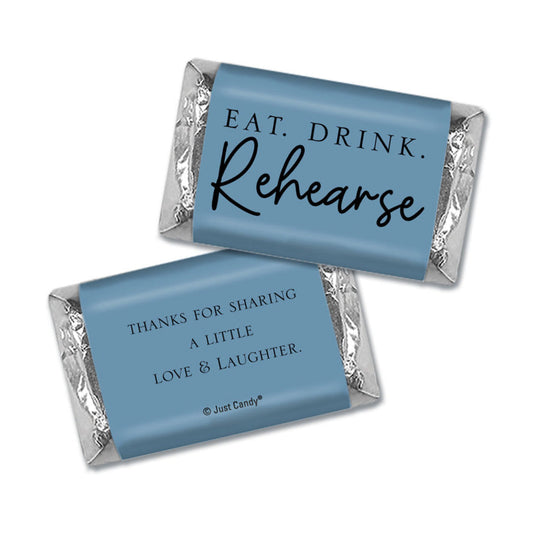 Personalized Eat-Drink-Rehearse Wedding Hershey's Miniatures