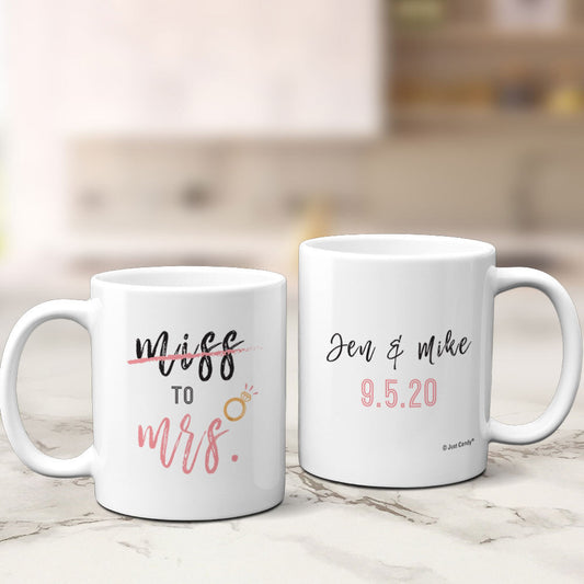 Personalized Miss to Mrs 11oz Mug Empty