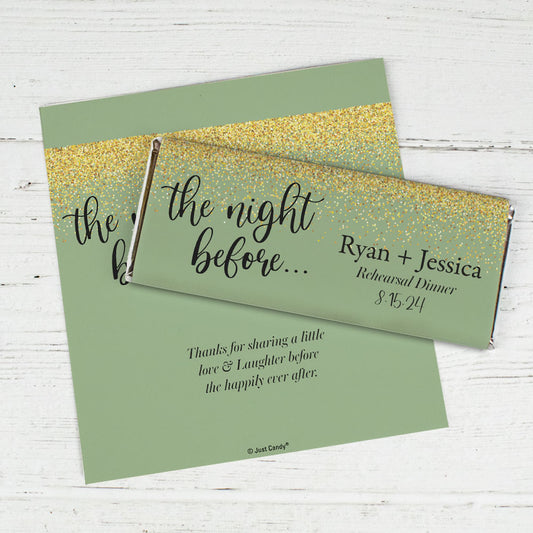 Personalized Night Before Wedding Chocolate Bar Wrappers