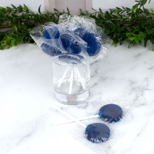 Just Candy Blue Flat Lollipops