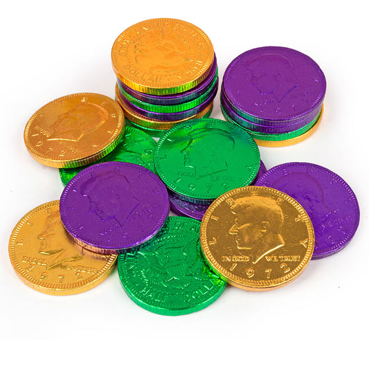 Fresch Milk Chocolate Coins Mardi Gras Mix