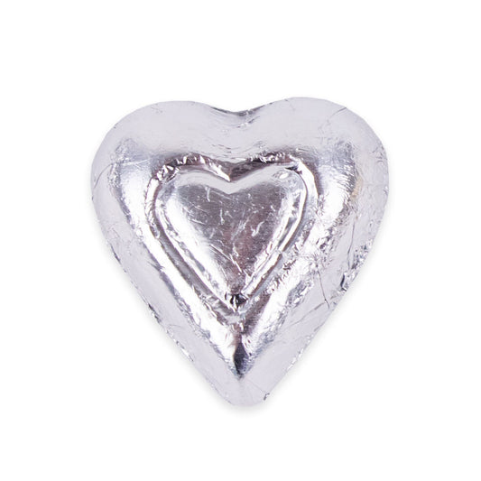 Madelaine Milk Chocolate Hearts Silver Foil