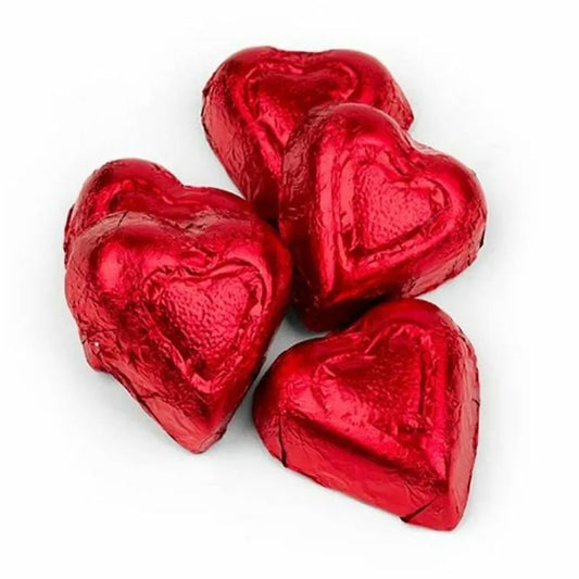 Madelaine Milk Chocolate Hearts Red Foil