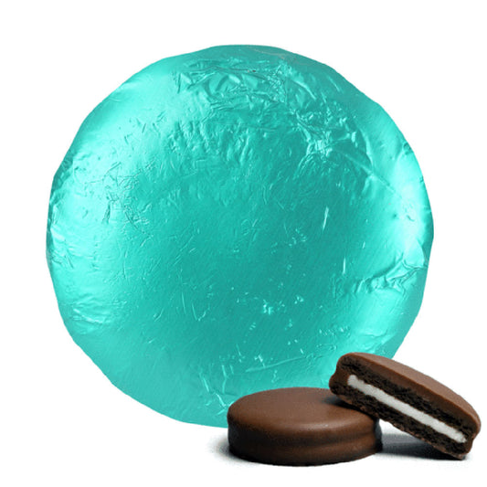 Turquoise Chocolate Covered Oreos