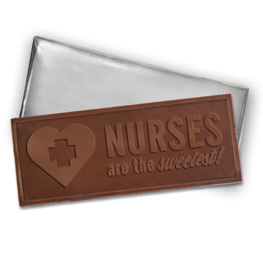 Embossed Nurse Appreciation Milk Chocolate Bar (10 Pack)