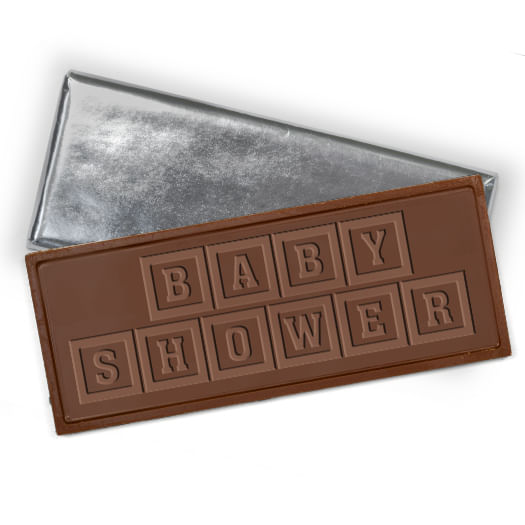 Embossed Baby Shower Belgian Milk Chocolate Bar (10 Pack)