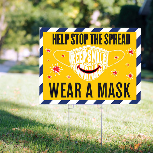 Personalized Yard Sign - Smile Inside Your Mask