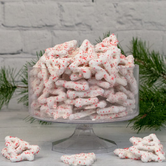 Peppermint Yogurt Tree Pretzels